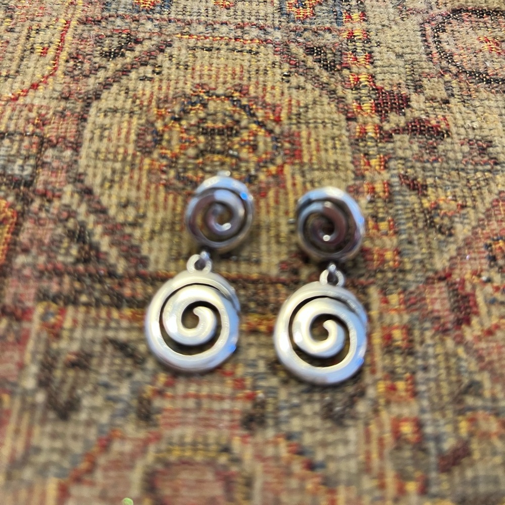 Brighton Silver Swirl Earrings